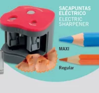 Sacapuntas electrico doble uso milan - con pilas