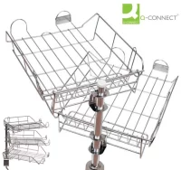 Bandejas metálicas giratorias con soporte a la mes