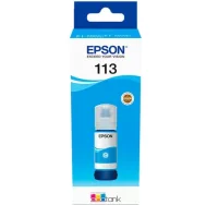 Epson ecotank 113 color cyan azul, tinta original