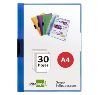 Dosier pinza metal 30h azul liderpapel dp06