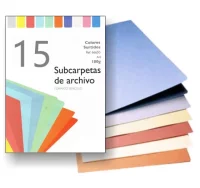 Subcarpetas de cartulina de colores suaves folio p