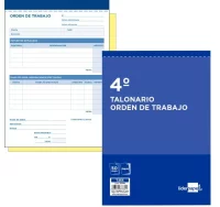 Talonario orden de trabajo cuarto original y copia