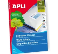 Etiquetas apli 01284 caja 100 hojas din a4 52,5x21