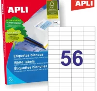 Etiquetas apli 01284 caja 100 hojas din a4 52,5x21