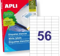 Etiquetas apli 01284 caja 100 hojas din a4 52,5x21