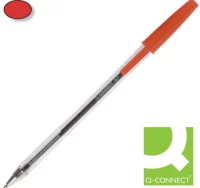 Boligrafo qconnect economico rojo kf26041