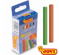 Tizas anti polvo colores cilindricas jovi caja 10 