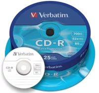 Cds verbatim 25 unidades extra protection, blancos