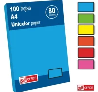 Papel color din a4 100 hojas unicolor colores vivo