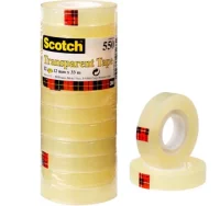 Cinta adhesiva scotch 550, 12mm x 33m,torre 12 rol