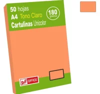Cartulinas din a4 folio color mandarina sepia pte.