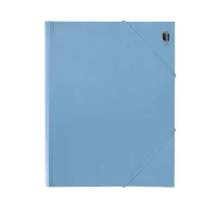 Carpeta gomas plástico solapas din a4 azul celeste