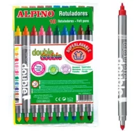 Rotuladores dos puntas alpino double 10 colores