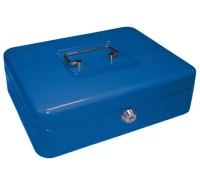 Caja monedas caudales grande azul con bandeja sepa