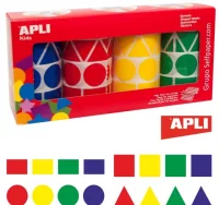 Gomets xl apli, pack de 4 rollos de pegatinas gran