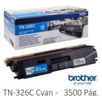 Brother tn326c color azul cyan, toner 3500 páginas