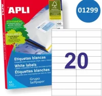 Etiquetas apli 1299 din a4 impresora 20 por hoja 1