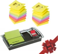 Notas adhesivas post-it z colores  + dispensador g