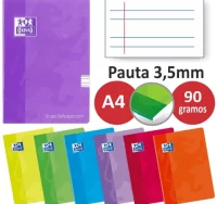 Libreta grapas din a4, pauta ancha 3.5 mm - 2 raya