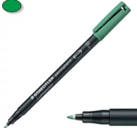 Rotulador permanente staedtler lumocolor f verde 3