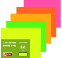 Cartulinas grandes fluorescentes neon 50x65 cms fl