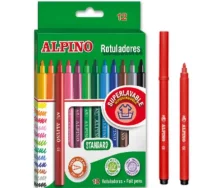 Rotuladores alpino 12 colores surtidos lavables