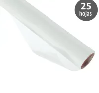 Rollo de papel charol 25 hojas 50x65cms blanco