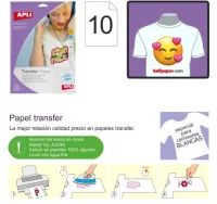 Papel transfer camisetas apli din a4 10h prendas b