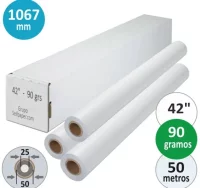 Papel plotter rollo 1067 x 50 mts 42