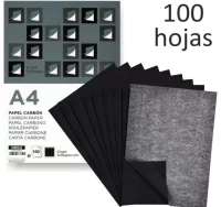 Papel de calco carbón negro liderpapel caja 100 ho