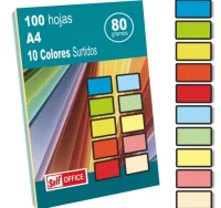 Papel de colores para imprimir 100 hojas 10 colore