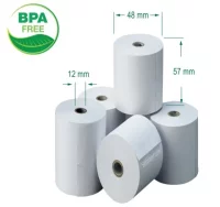 Rollos de papel 57x48 térmicos sin bpa, tpv datafo