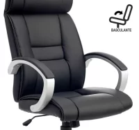 Sillon oficina simil piel pomba negro