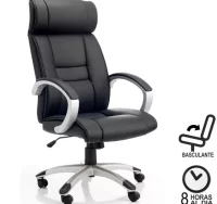 Sillon oficina simil piel pomba negro