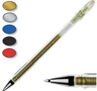 Boligrafo pilot g1 tinta gel metalizada, oro o pla
