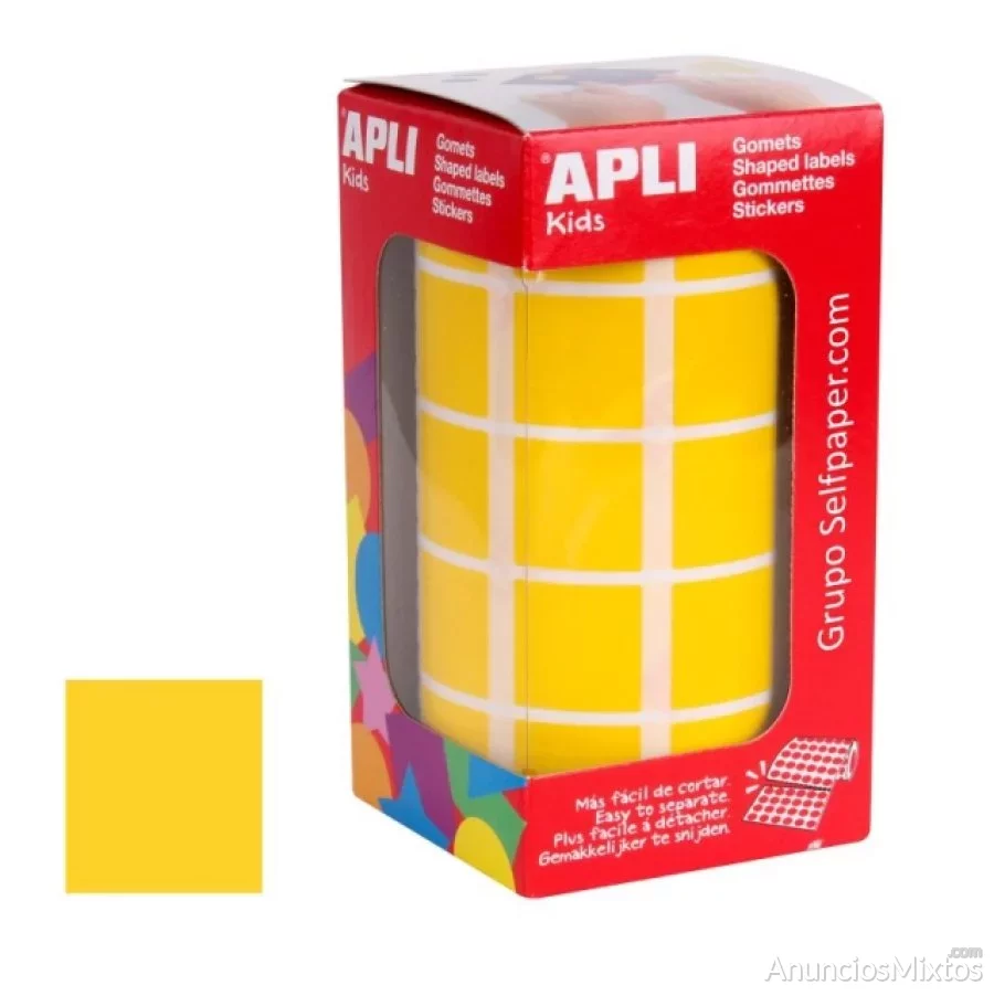 Gomets apli 4875 cuadrados 20 mm autoadhesivos ama