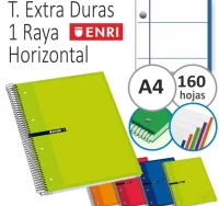 Cuaderno de 160 hojas enri european 1 linea, raya 