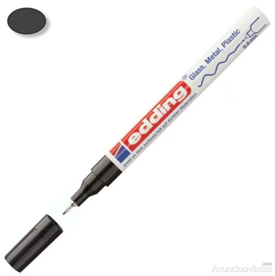 Rotulador permanente edding 780 negro opaco