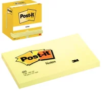 Notas adhesivas post-it 655 - 76x127 amarillo 100 