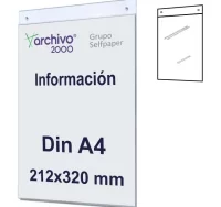 Placa para pared tipo metacrilato din a4 vertical 