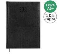 Agenda encuadernada 17x24, simil piel día página c