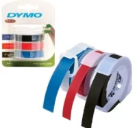 Pack 3 cintas dymo manual 3d 9mm x 3 mts 3 colores