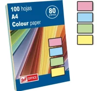 Papel de colores a4 100 hojas 4 colores pastel sur