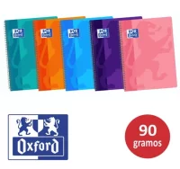 Cuadernos oxford tapas plástico tendencia, pack ah