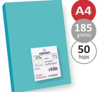 Pack 50 cartulinas din a4 azul turquesa canson 185