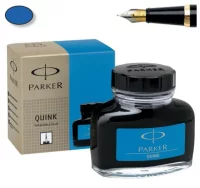 Tintero parker azul real lavable, tinta pluma esti