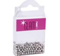 Cuentas para collares apli glam niquel plata 4 mm