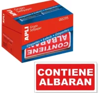 Etiquetas contiene albaran apli rojo y blanco 200 