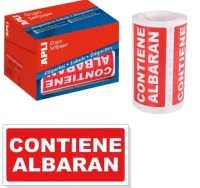 Etiquetas contiene albaran apli rojo y blanco 200 