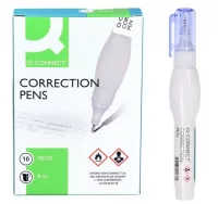 Corrector lápiz roller q-connect punta metálica q-